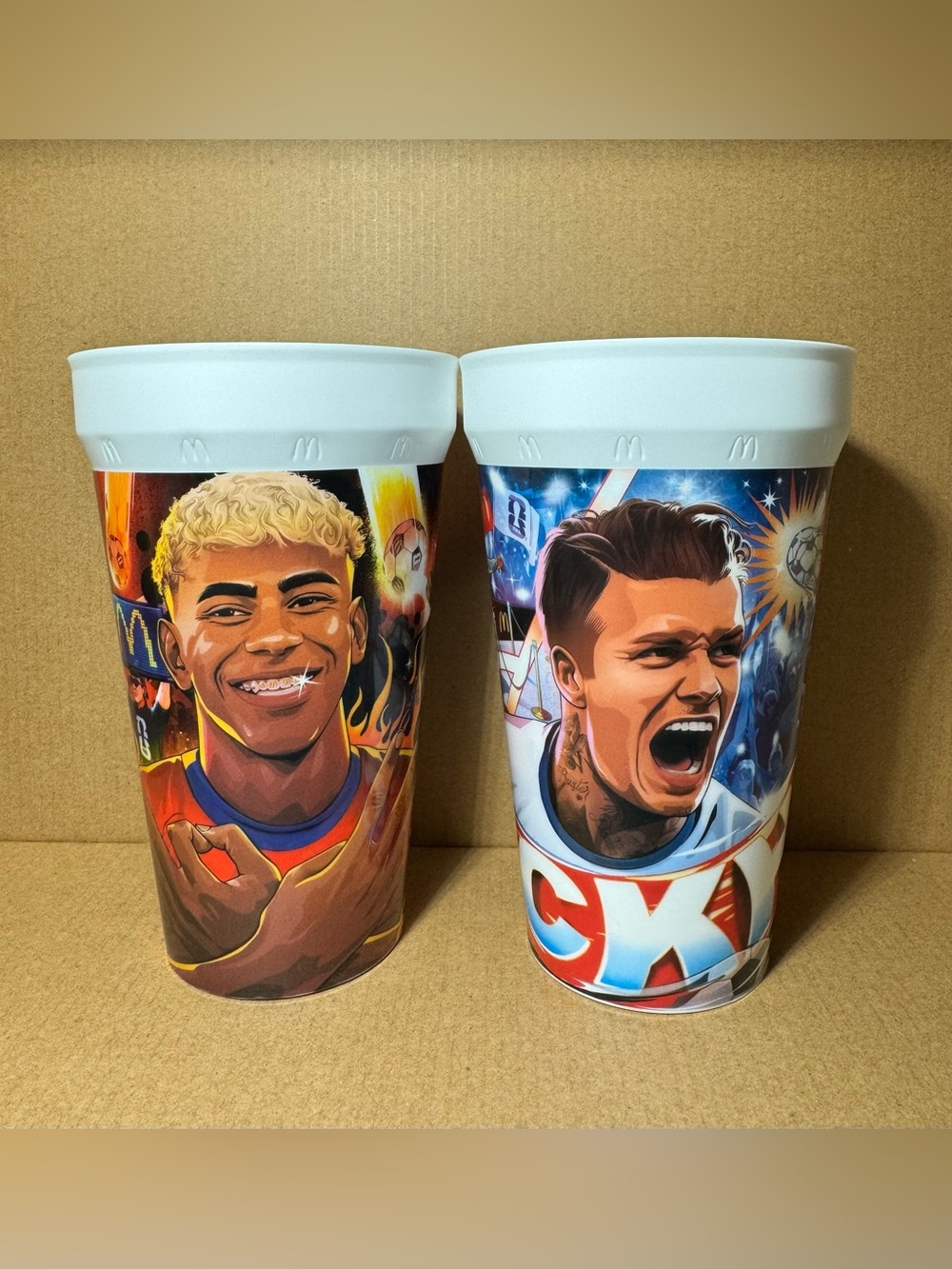 FIFA x McDonald's World Cup 2026 Collectors Cups of Lamine Yamal and Beckham